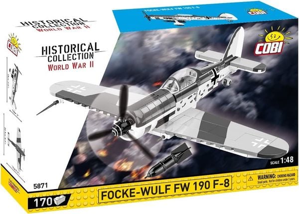 COBI Historical Collection 5871 - Focke-Wulf FW 190 F-8, WWII, Bausatz 1:48, 170 Klemmbausteine