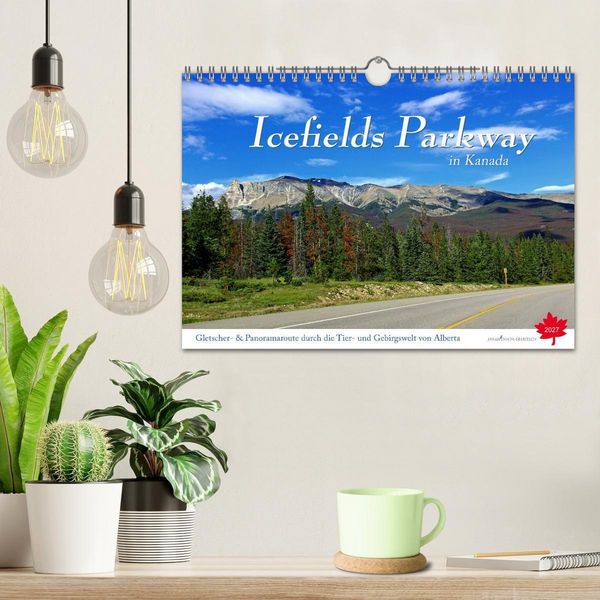 Produktbild: Icefields Parkway in Kanada (Wandkalender 2027 DIN A4 quer), CALVENDO Monatskalender