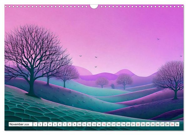 Produktbild: Der Lauf des Jahres dargestellt mit Naiver Kunst (Wandkalender 2026 DIN A3 quer), CALVENDO Monatskalender