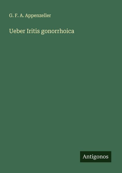 Produktbild: Ueber Iritis gonorrhoica