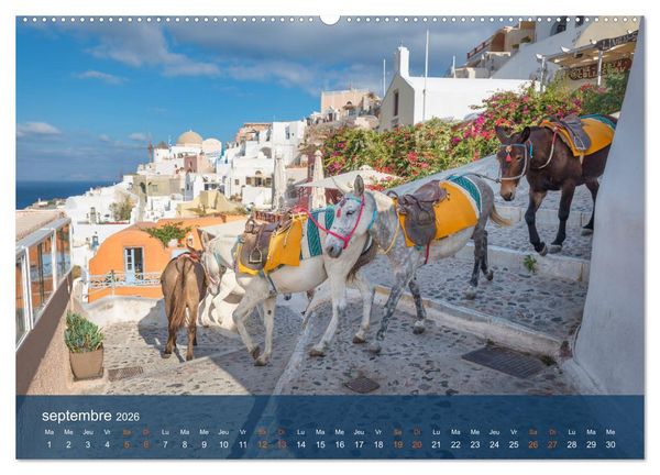 Produktbild: Santorin - La Magie des Cyclades (Calendrier mural 2026 DIN A2 vertical) calendrier de bureau