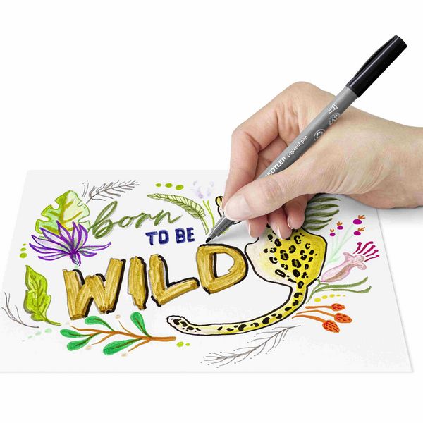 Produktbild: STAEDTLER Fasermaler pigment pen mit Rundspitze, intensiv schwarz 2er Set