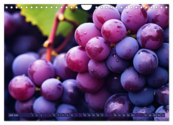 Produktbild: BLAU - Gem&uuml;se und Obst - Farbexplosion (Wandkalender 2026 DIN A4 quer), CALVENDO Monatskalender