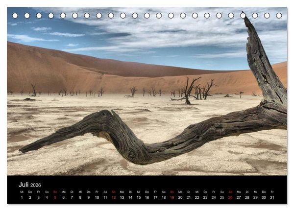 Produktbild: W&uuml;stenzauber Namibia (Tischkalender 2026 DIN A5 quer), CALVENDO Monatskalender