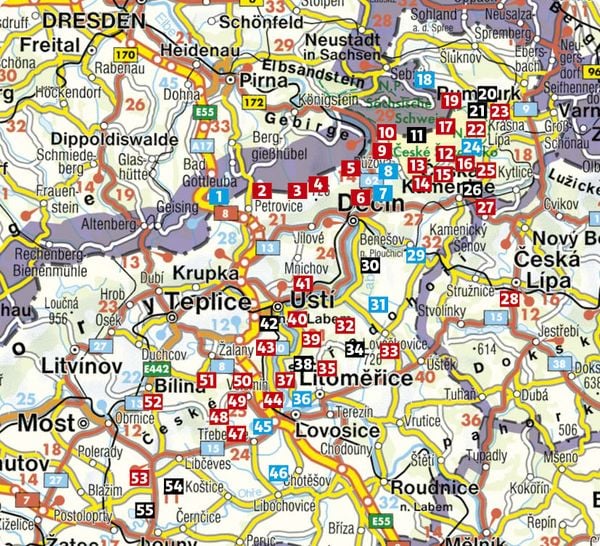 Produktbild: ROTHER Wanderf&uuml;hrer B&ouml;hmische Schweiz. 55 Touren im tschechischen Teil des Elbsandsteingebirges &ndash; mit B&ouml;hmischem Mittelgebirge