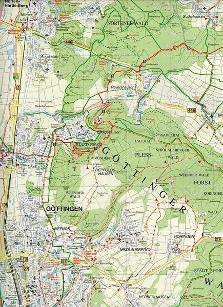 Produktbild: Radwander- und Wanderkarte G&ouml;ttingen und Umgebung 1 : 35 000