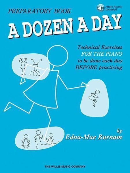 Produktbild: A Dozen a Day - Preparatory Piano Technique Book with Online Audio Beginner Sheet Music Exercises by Edna Mae Burnam Build Confidence and Improve Skil