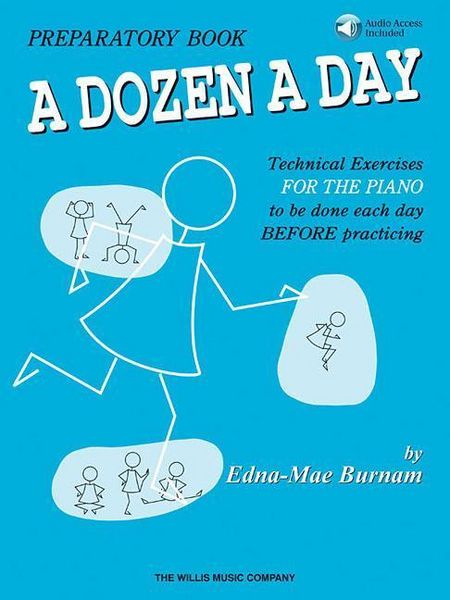 Produktbild: A Dozen a Day - Preparatory Piano Technique Book with Online Audio Beginner Sheet Music Exercises by Edna Mae Burnam Build Confidence and Improve Skills
