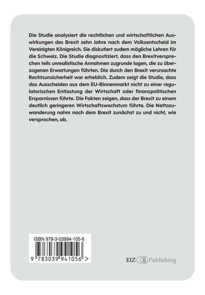 Produktbild: 10 Jahre Brexit: Erwartungen und Realit&auml;t &ndash; Lehren f&uuml;r die Schweiz?