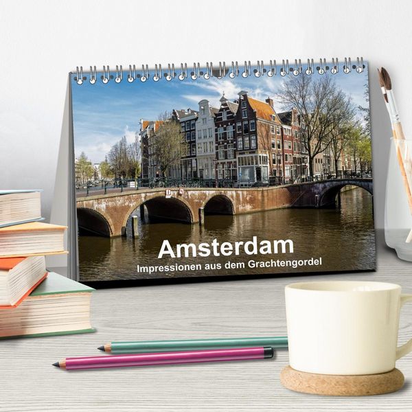 Produktbild: Amsterdam - Impressionen aus dem Grachtengordel (Tischkalender 2026 DIN A5 quer), CALVENDO Monatskalender