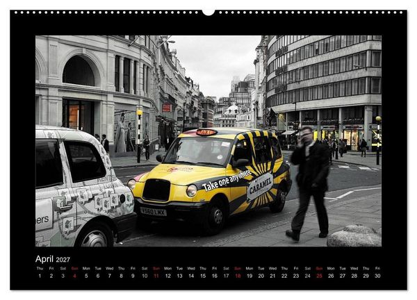 Produktbild: Taxis in London / UK-Version (High Quality Premium Wall Calendar 2027 DIN A2 landscape),CALVENDO 12 Month Wall Calendar