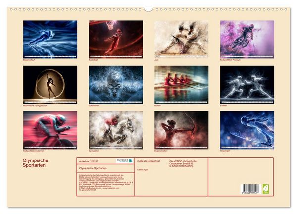 Produktbild: Olympische Sportarten (Wandkalender 2026 DIN A2 quer), CALVENDO Monatskalender
