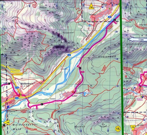 Produktbild: Publicpress Leporello Wanderkarte Lechweg, Formarinsee, F&uuml;ssen, Wanderkarte 1:25.000 1:25.000