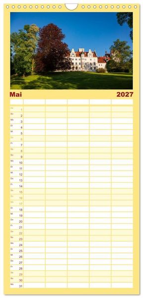 Produktbild: Familienplaner 2027 - Schl&ouml;sser und G&auml;rten in Brandenburg mit 5 Spalten (Wandkalender, 21 x 45 cm) CALVENDO