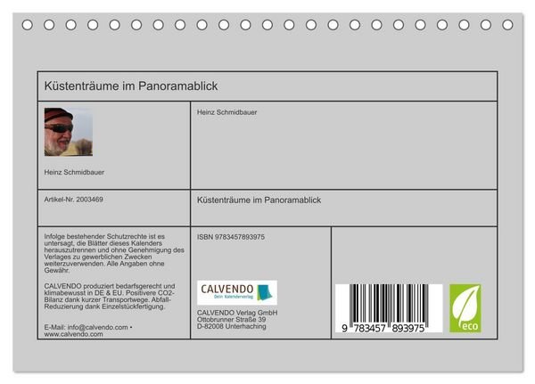 Produktbild: K&uuml;stentr&auml;ume im Panoramablick (Tischkalender 2026 DIN A5 quer), CALVENDO Monatskalender