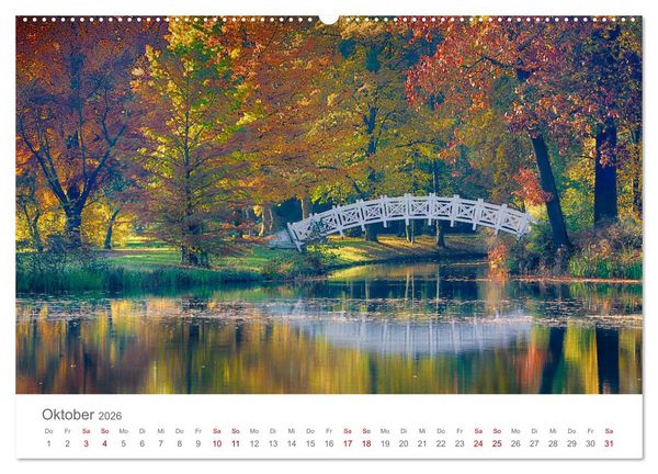 Produktbild: Dessau Design und ein sch&ouml;ner Park (hochwertiger Premium Wandkalender 2026 DIN A2 quer), Kunstdruck in Hochglanz