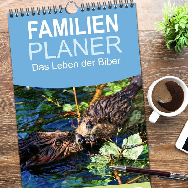 Produktbild: Familienplaner 2026 - Das Leben der Biber mit 5 Spalten (Wandkalender, 21 x 45 cm) CALVENDO
