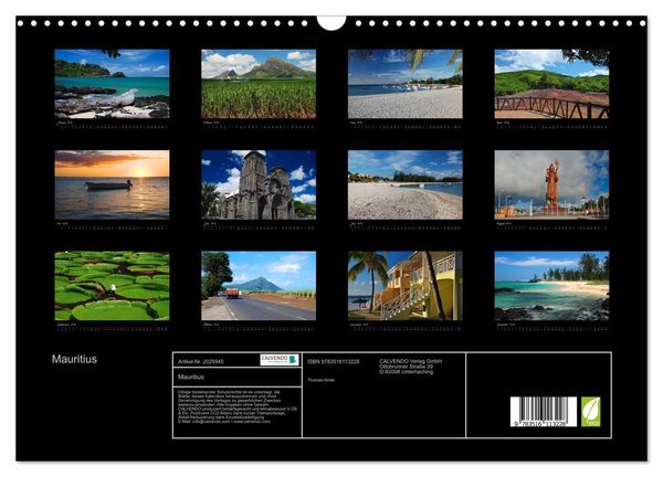 Produktbild: Mauritius (Wandkalender 2026 DIN A3 quer), CALVENDO Monatskalender