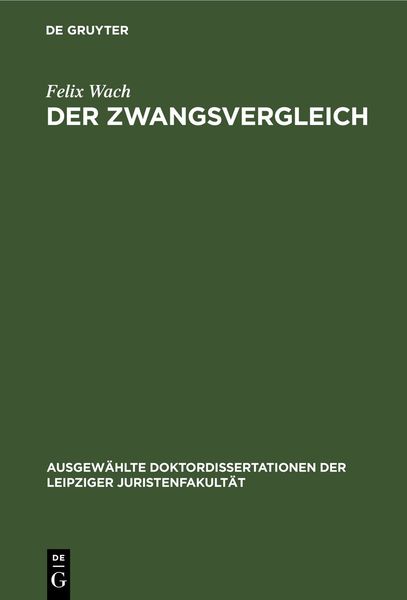 Produktbild: Der Zwangsvergleich