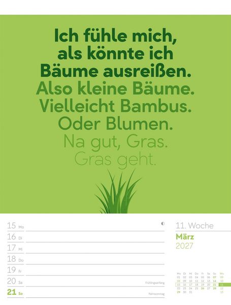 Produktbild: Klartext Spr&uuml;chekalender Wochenplaner 2027