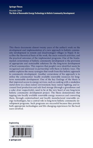 Produktbild: The Role of Renewable Energy Technology in Holistic Community Development