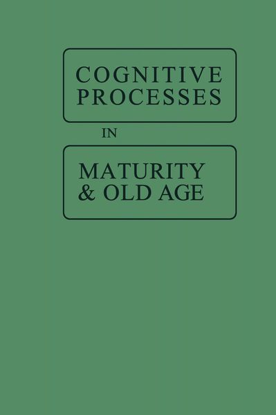 Produktbild: Cognitive Processes in Maturity and Old Age