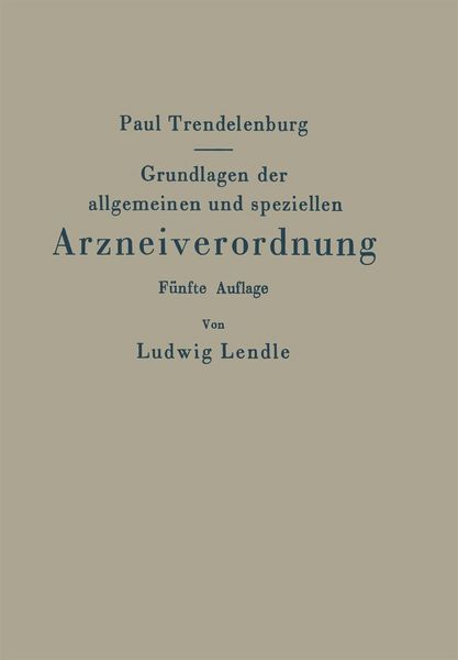Produktbild: Grundlagen der allgemeinen und speziellen Arzneiverordnung