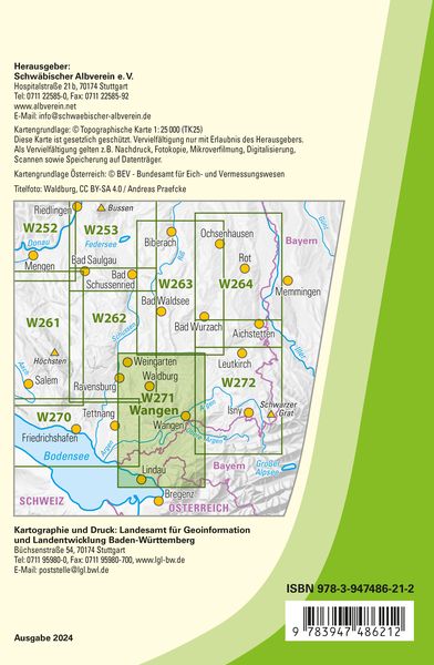 Produktbild: W271 Wangen im Allg&auml;u - Waldburg, Lindau (Bodensee)