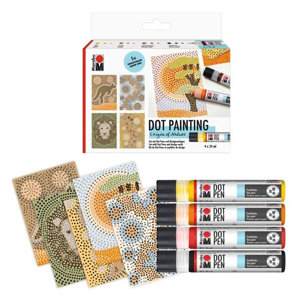 Marabu Dot Painting Set Origin of Nature 4x25ml