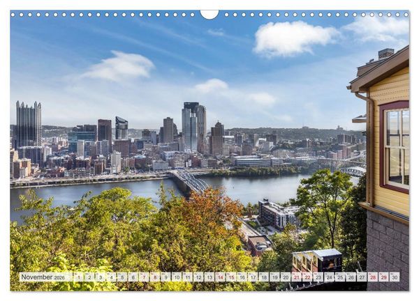 Produktbild: PITTSBURGH Charmante Impressionen (Wandkalender 2026 DIN A3 quer), CALVENDO Monatskalender