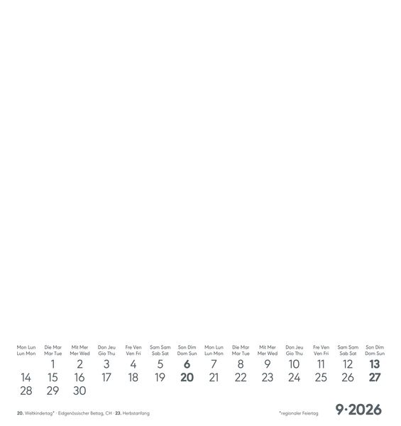 Produktbild: Kreativ-Kalender weiß 2026 - 16x17 cm - Foto, Malen, Basteln - datiert - Kreativkalender - Foto-Kalender - Alpha Edition