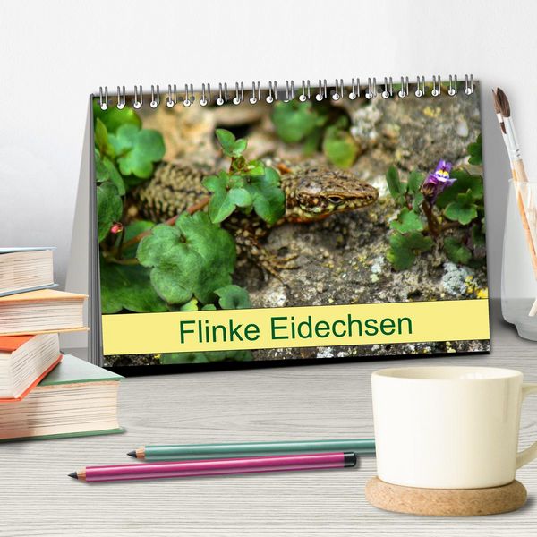 Produktbild: Flinke Eidechsen (Tischkalender 2026 DIN A5 quer), CALVENDO Monatskalender