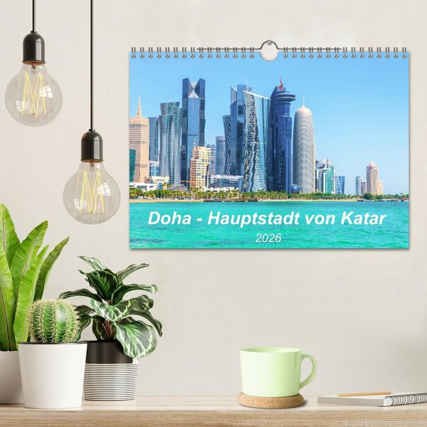 Produktbild: Doha - Hauptstadt von Katar (Wandkalender 2026 DIN A4 quer), CALVENDO Monatskalender