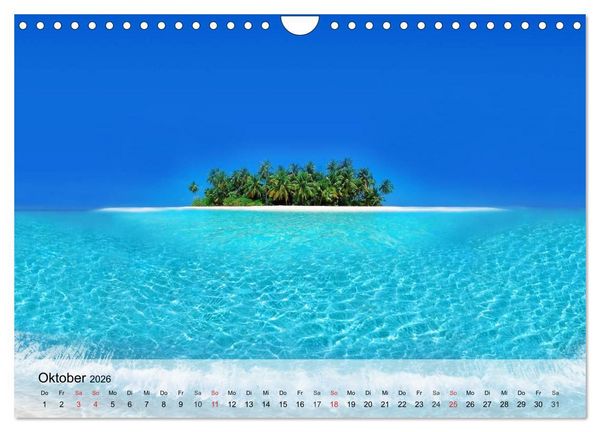 Produktbild: S&uuml;dseetr&auml;ume. Paradiese im Pazifik (Wandkalender 2026 DIN A4 quer), CALVENDO Monatskalender