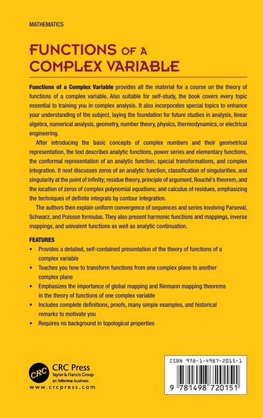Produktbild: Functions of a Complex Variable