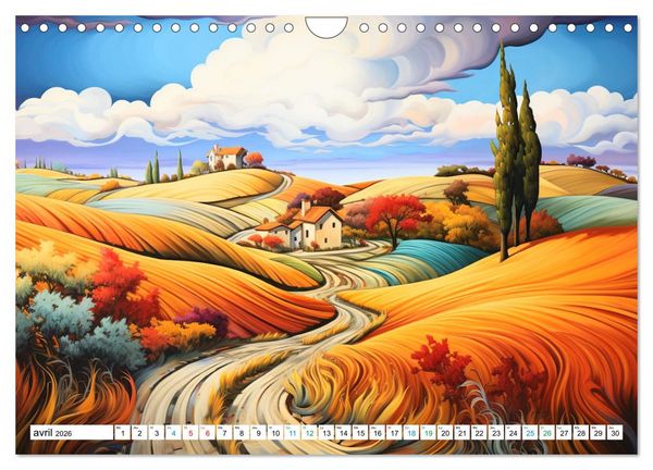 Produktbild: Paysages color&eacute;s (Calendrier mural 2026 DIN A4 vertical), CALVENDO calendrier mensuel