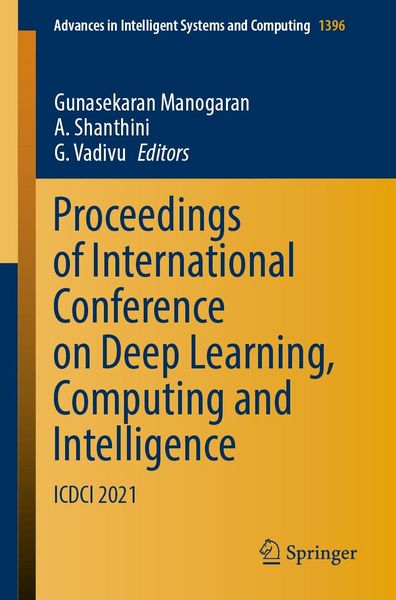 Produktbild: Proceedings of International Conference on Deep Learning, Computing and Intelligence