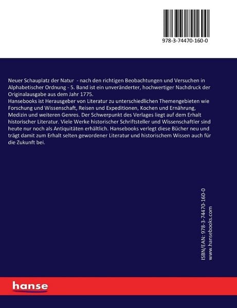 Produktbild: Neuer Schauplatz der Natur