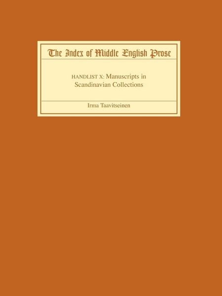 Produktbild: The Index of Middle English Prose, Handlist X