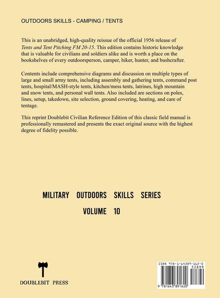 Produktbild: Tents and Tent Pitching - FM 20-15 US Army Field Manual (1956 Civilian Reference Edition)