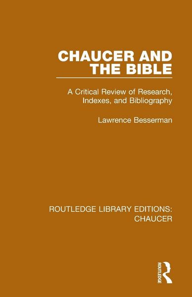 Produktbild: Chaucer and the Bible