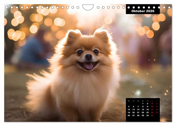 Produktbild: Zwergspitze - kleine Hunde, gro&szlig;e Pers&ouml;nlichkeiten (Wandkalender 2026 DIN A4 quer), CALVENDO Monatskalender
