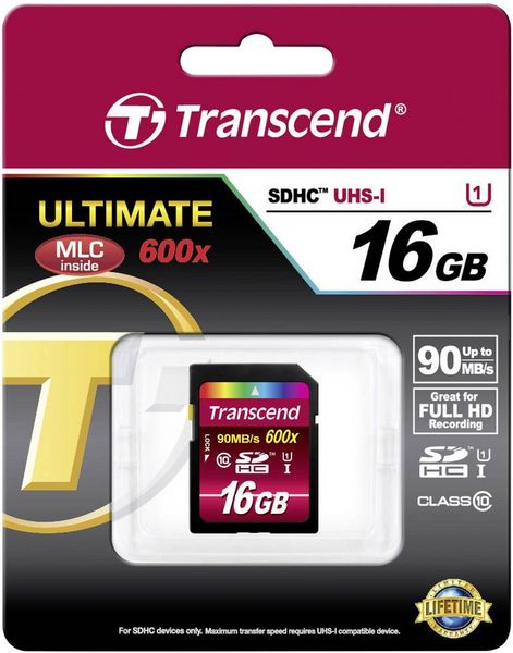 Produktbild: Transcend Ultimate SDHC-Karte Industrial 16GB Class 10, UHS-I