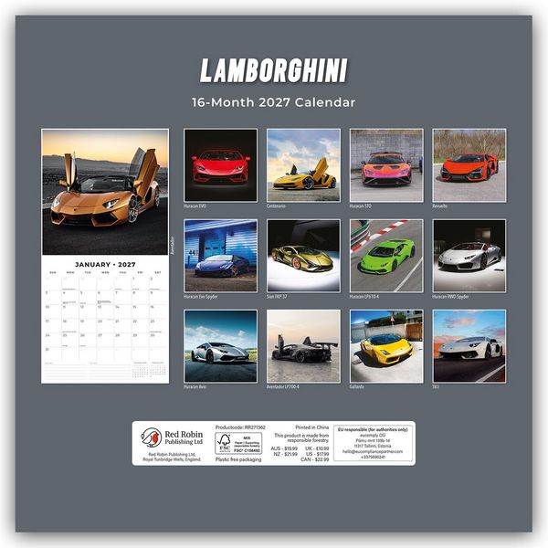 Produktbild: Lamborghini 2027 &ndash; 16-Monatskalender