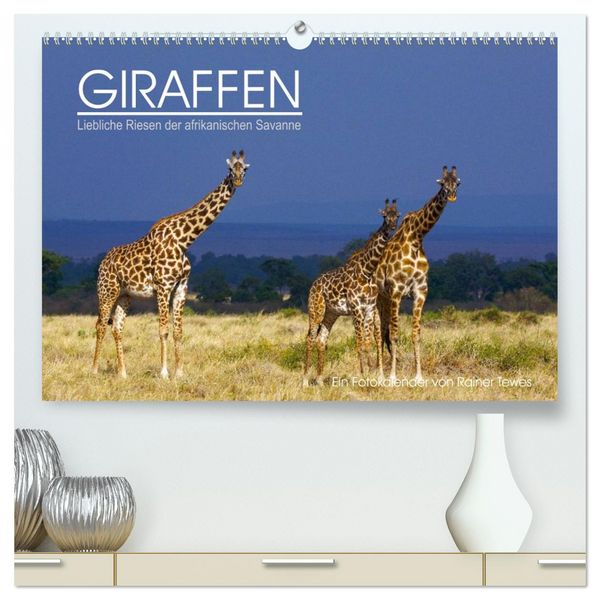 Produktbild: GIRAFFEN - Liebliche Riesen der afrikanischen Savanne (hochwertiger Premium Wandkalender 2026 DIN A2 quer), Kunstdruck in Hochglanz