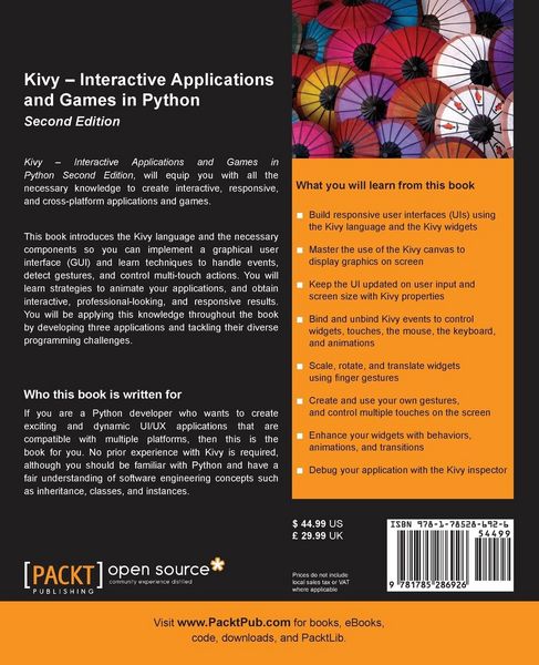 Produktbild: Kivy - Interactive Applications and Games in Python second edition