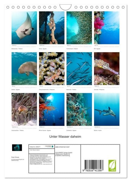 Produktbild: Unter Wasser daheim (Wandkalender 2026 DIN A4 hoch), CALVENDO Monatskalender
