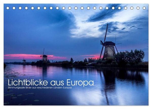 Produktbild: Lichtblicke aus Europa (Tischkalender 2026 DIN A5 quer), CALVENDO Monatskalender