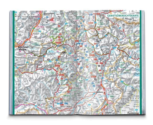 Produktbild: KOMPASS Wanderführer Dolomiten Höhenweg 1 bis 3, 71 Touren mit Extra-Tourenkarte