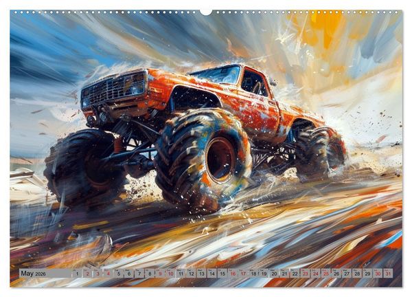 Produktbild: Monstertruck Madness (Wall Calendar 2026 DIN A2 landscape), CALVENDO 12 Month Wall Calendar